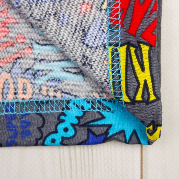 Пижама (кофточка, штанишки), рост 68-74 см, цвет серый, принт микс 1312-48 _М