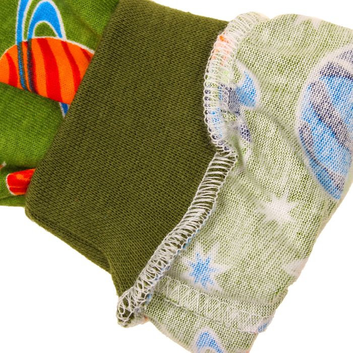 Пижама (кофточка, штанишки), рост 68-74 см, цвет зеленый, принт микс 1312-48 _М