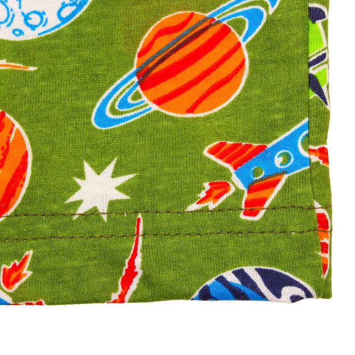 Пижама (кофточка, штанишки), рост 68-74 см, цвет зеленый, принт микс 1312-48 _М