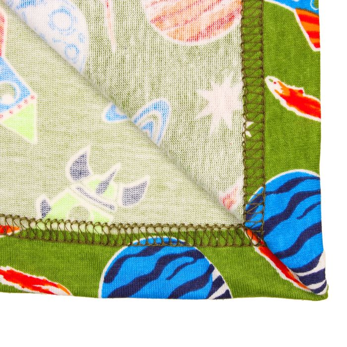 Пижама (кофточка, штанишки), рост 68-74 см, цвет зеленый, принт микс 1312-48 _М