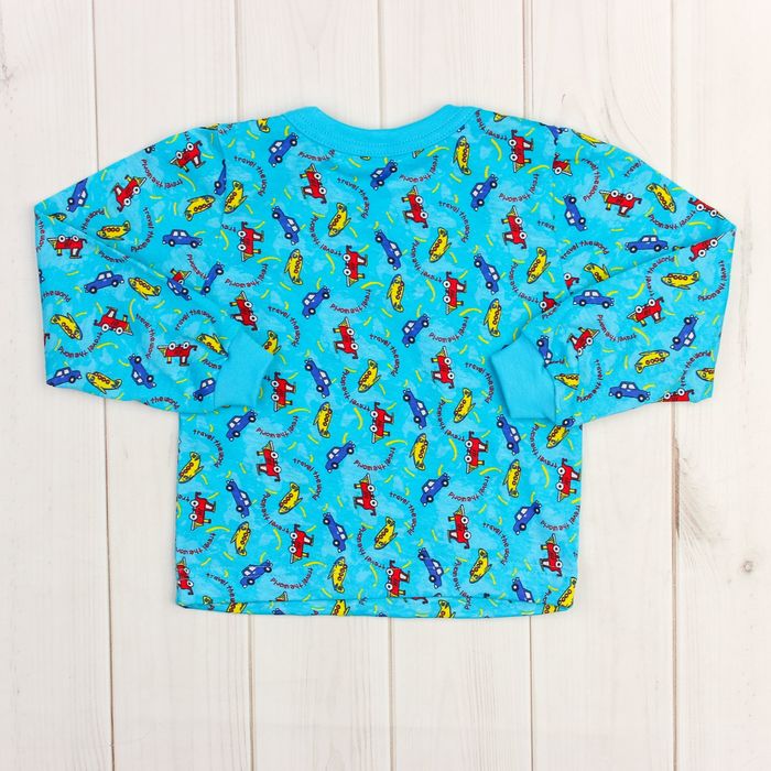 Пижама (кофточка, штанишки), рост 68-74 см, цвет голубой, принт микс 1312-48 _М