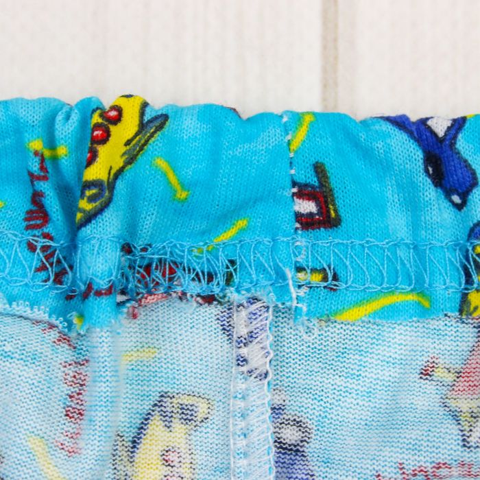 Пижама (кофточка, штанишки), рост 68-74 см, цвет голубой, принт микс 1312-48 _М