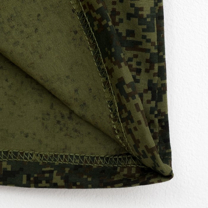 Майка для мальчика, рост 140-146 см, цвет зелёный, принт камуфляж 1256-76