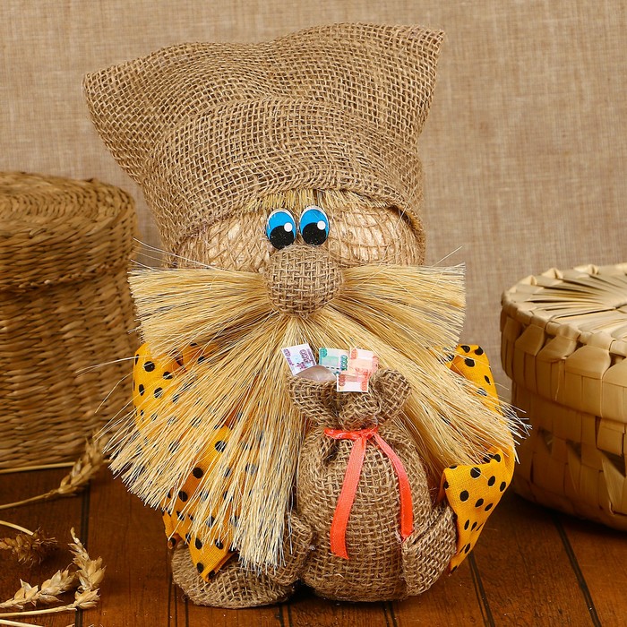 Оберег «Домовой Денежный мешок», микс