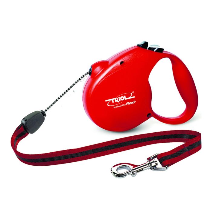 Рулетка Triol Flexi Standard Red, трос, M, 5м до 20кг