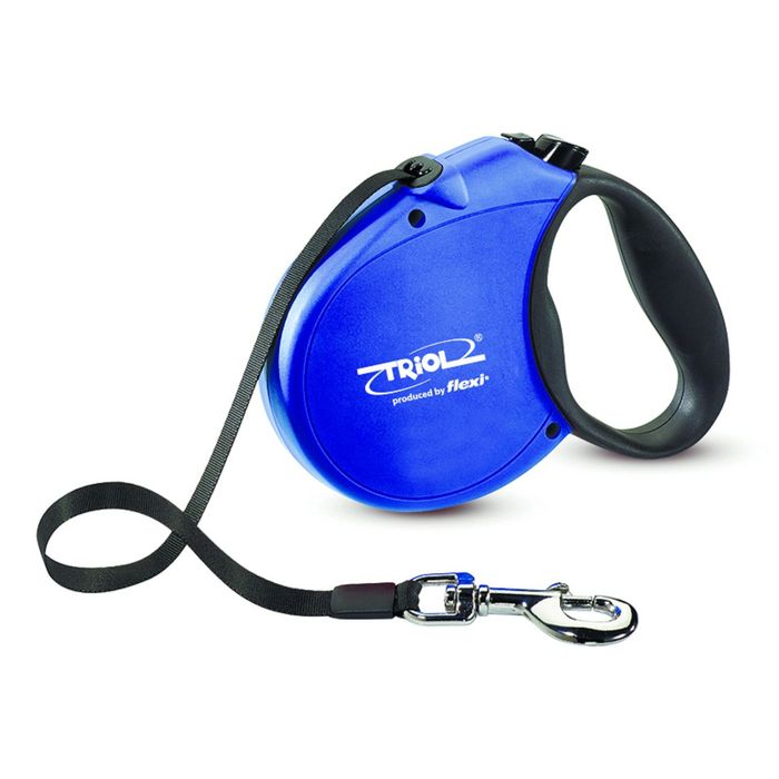 Рулетка Triol Flexi Standard Soft Blue, лента, M, 5м до 25кг