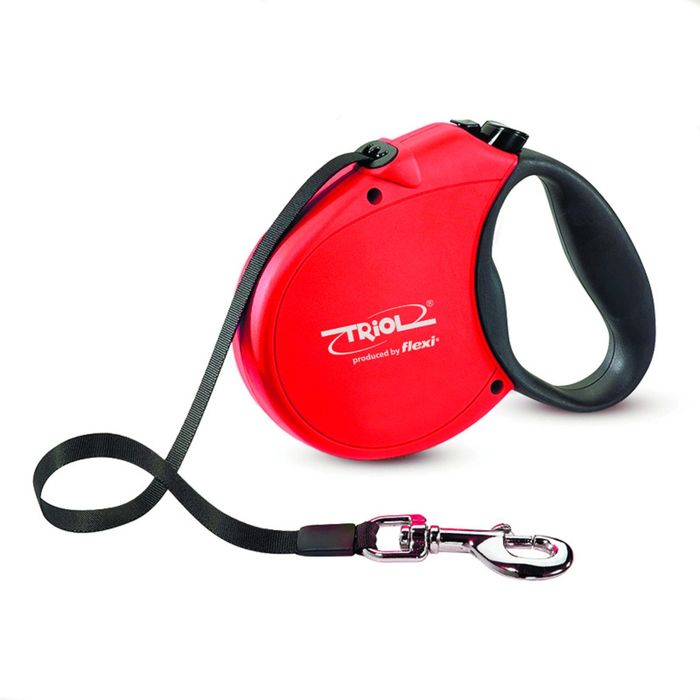 Рулетка Triol Flexi Standard Soft Red, лента, L, 5м до 50кг