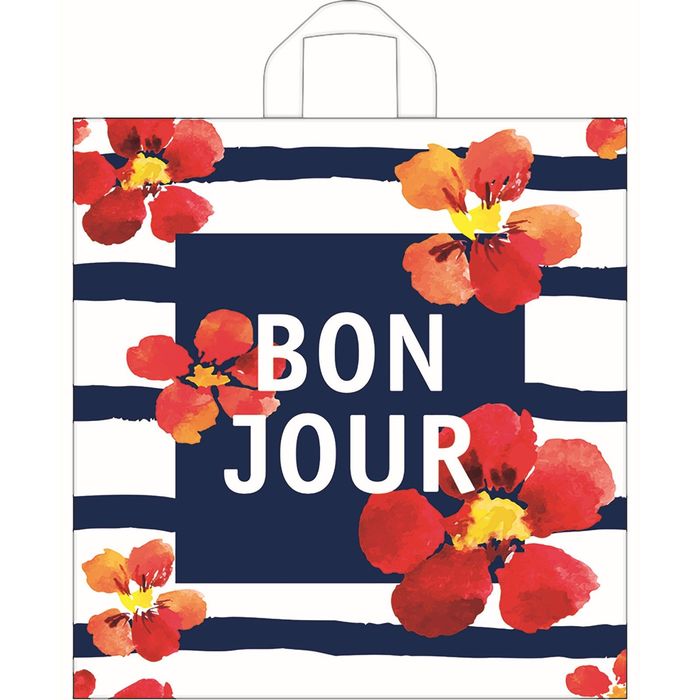 Пакет "Бонжур", полиэтиленовый с петлевой ручкой, 44х42 см, 70 мкм