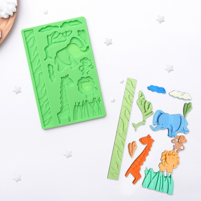 Молд 20х12 см "Зоопарк", цвета МИКС