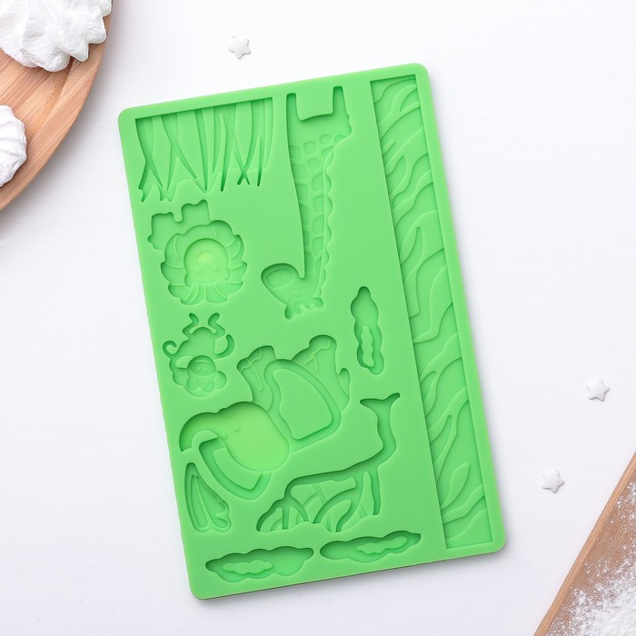 Молд 20х12 см "Зоопарк", цвета МИКС