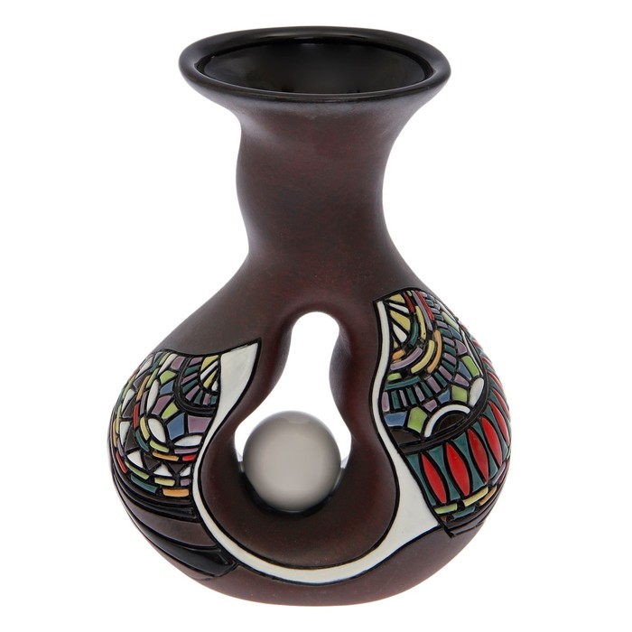 Ваза "Замочек", коричневый, микс