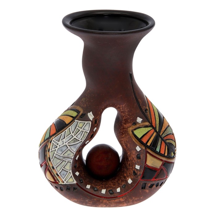 Ваза "Замочек", коричневый, микс