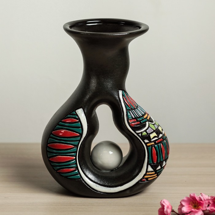 Ваза "Замочек", коричневый, микс