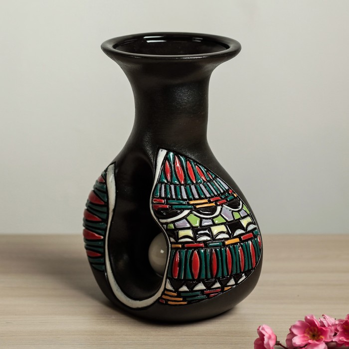 Ваза "Замочек", коричневый, микс