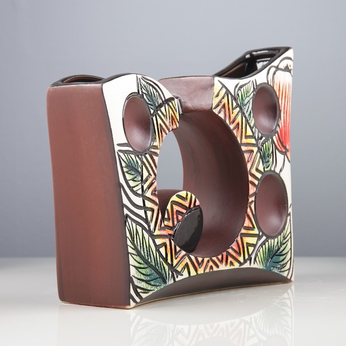 Ваза "Хайтэк" темный микс