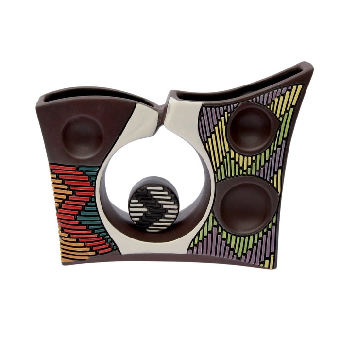 Ваза "Хайтэк" темный микс