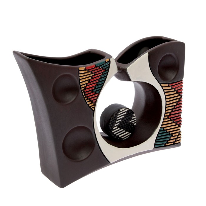 Ваза "Хайтэк" темный микс