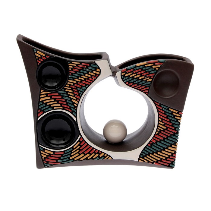 Ваза "Хайтэк" темный микс