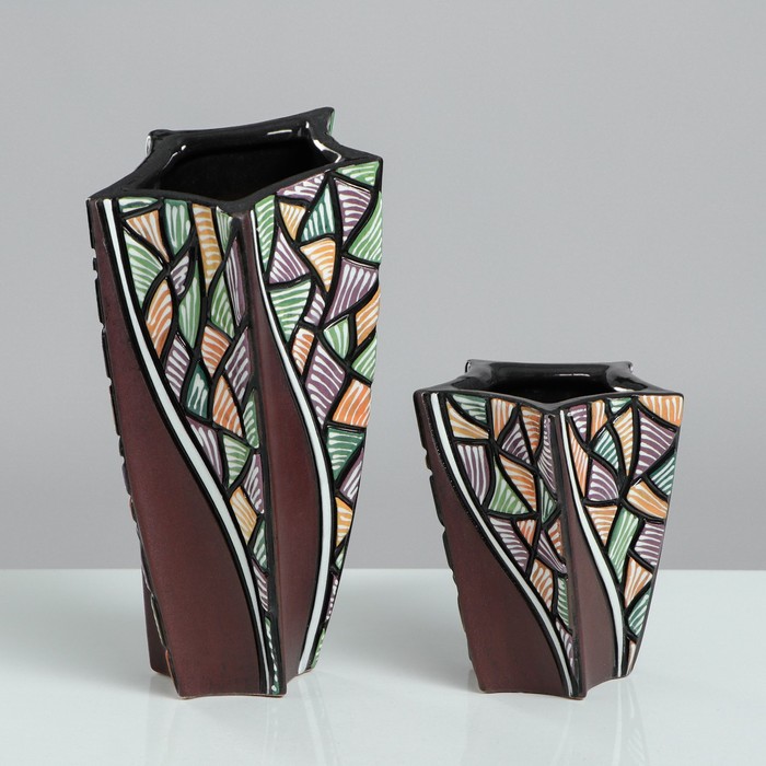 Набор ваз "Волна", 2 шт., микс