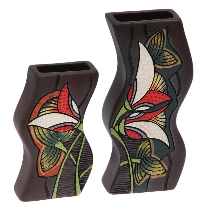 Набор ваз "Волна", 2 шт., микс