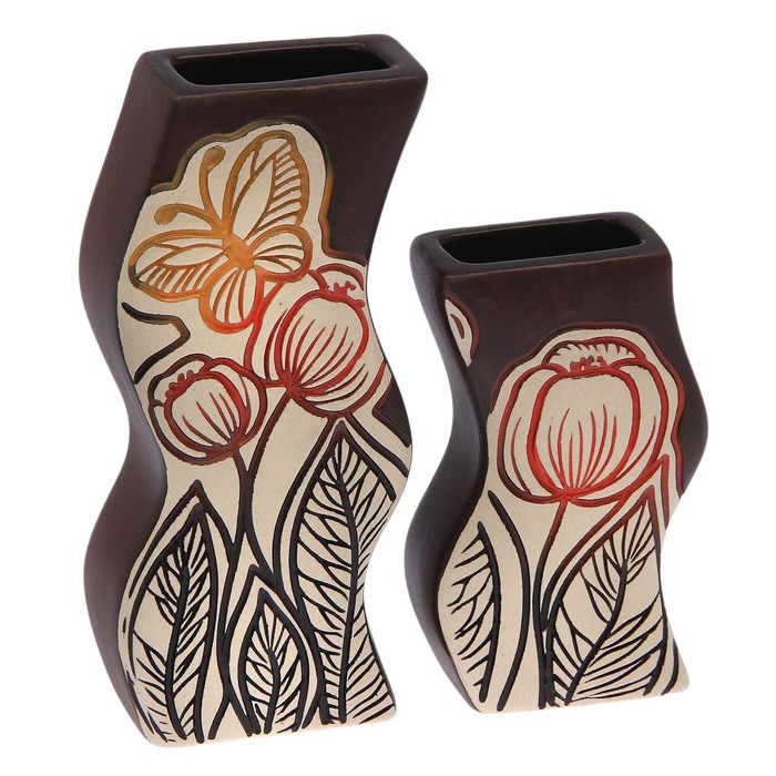 Набор ваз "Волна", 2 шт., микс