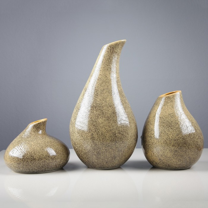 Ваза "Дропс" 3 шт черный микс