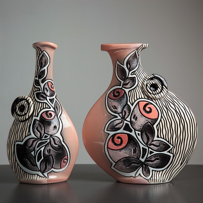 Набор ваз "Бутыль" 2 шт   микс