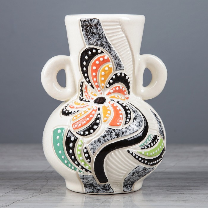 Ваза "Жане"   белый микс