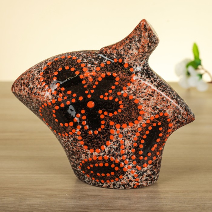 Ваза "Листочек", мрамор, микс