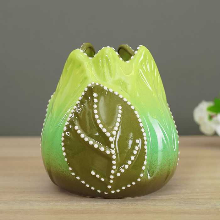 Ваза "Лия" желто-зеленый, микс