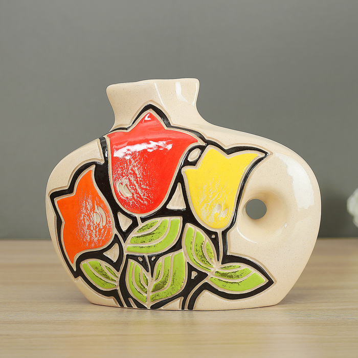 Ваза "Фью" белый  микс