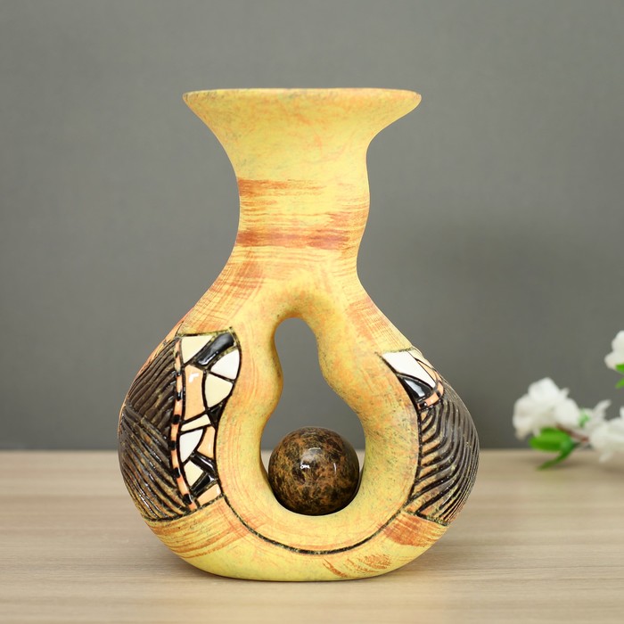 Ваза "Замочек"   оранжевый микс