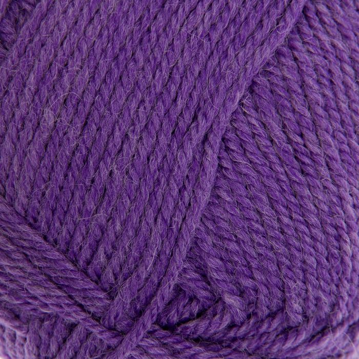 Пряжа "Народная" 30% шерсть, 70% акрил объёмный 220м/100гр (78-фиолетовый)