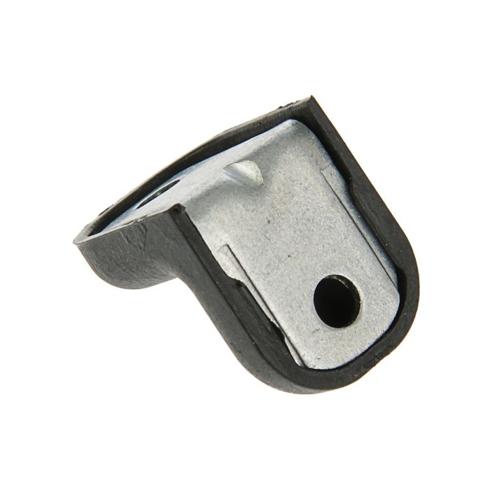 Уголок крепежный, с пластиковой крышкой, черный