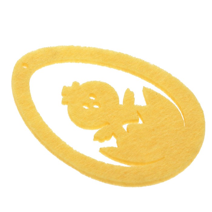 Набор пасхальных подвесок "Цыпленок в скорлупе 2шт", 8см, фетр 3мм