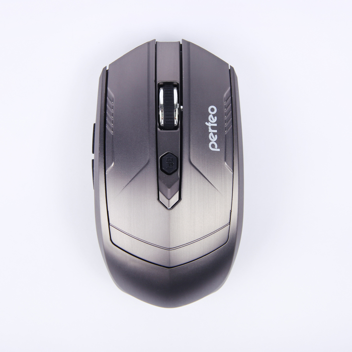 Мышь Perfeo METALLIC, оптическая, 5 кнопок с колесом прокрутки, USB, беспроводная