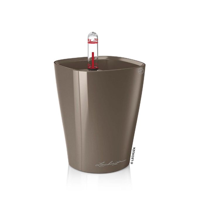 Кашпо с автополивом "Дельтини. Мини", цвет серо-коричневый