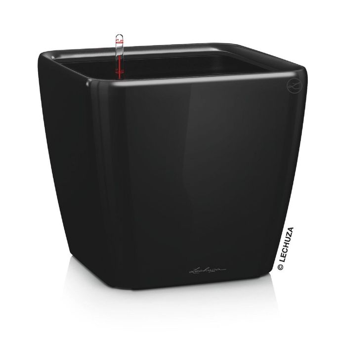 Кашпо с автополивом "Квадро", цвет черный