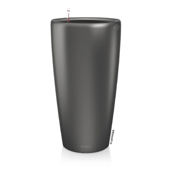 Кашпо с автополивом "Рондо", цвет антрацит