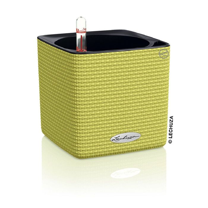 Кашпо с автополивом "Кьюб", цвет лайм