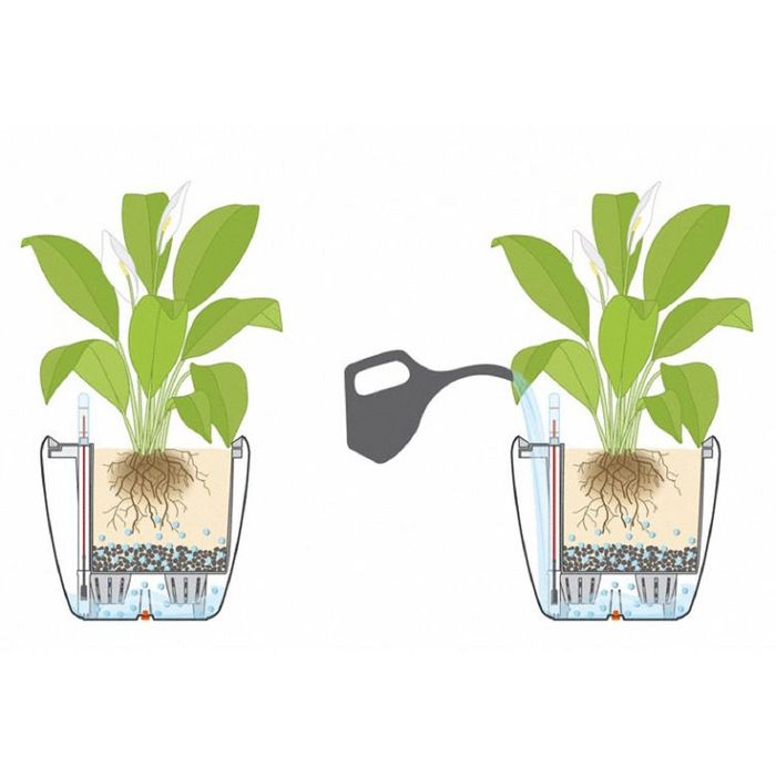 Кашпо с автополивом "Кьюб", цвет лайм