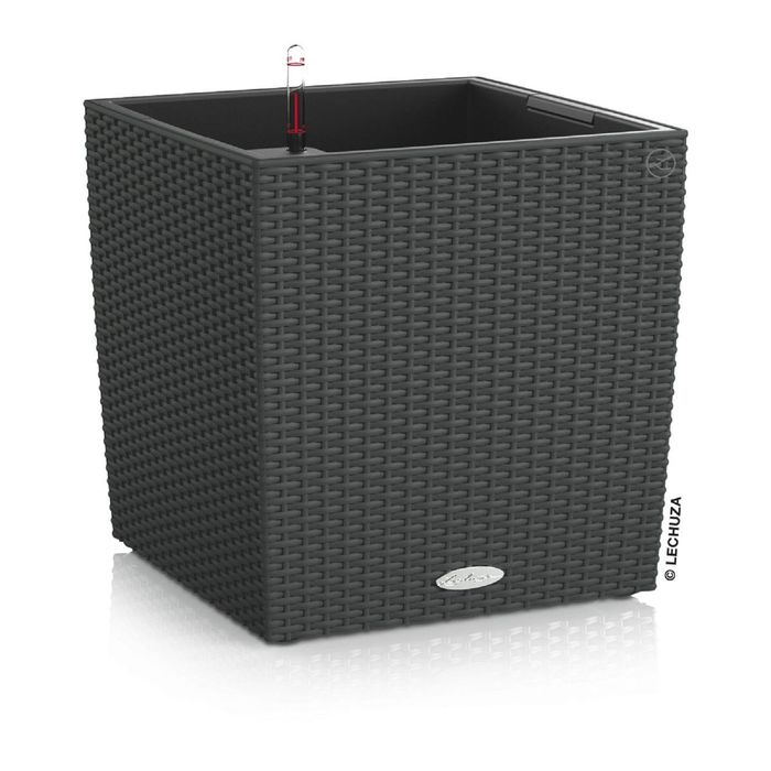 Кашпо с автополивом "Кьюб. Коттедж", цвет гранитное