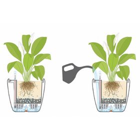 

Кашпо с автополивом «Кубико. Колор», цвет серый