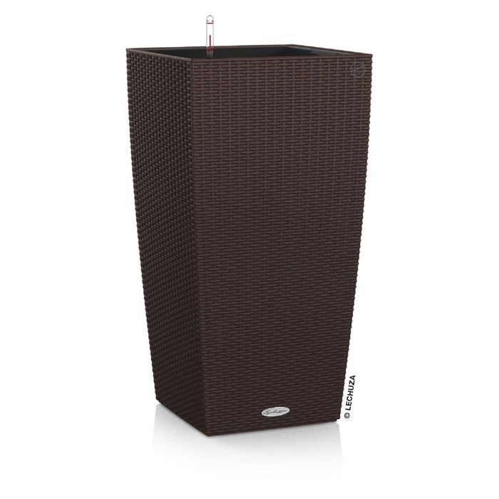 Кашпо с автополивом "Кубико. Коттедж", цвет мокка