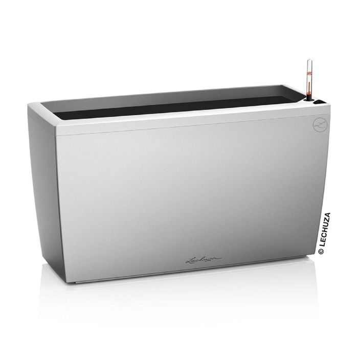 Кашпо с автополивом "Караро", цвет серебряный