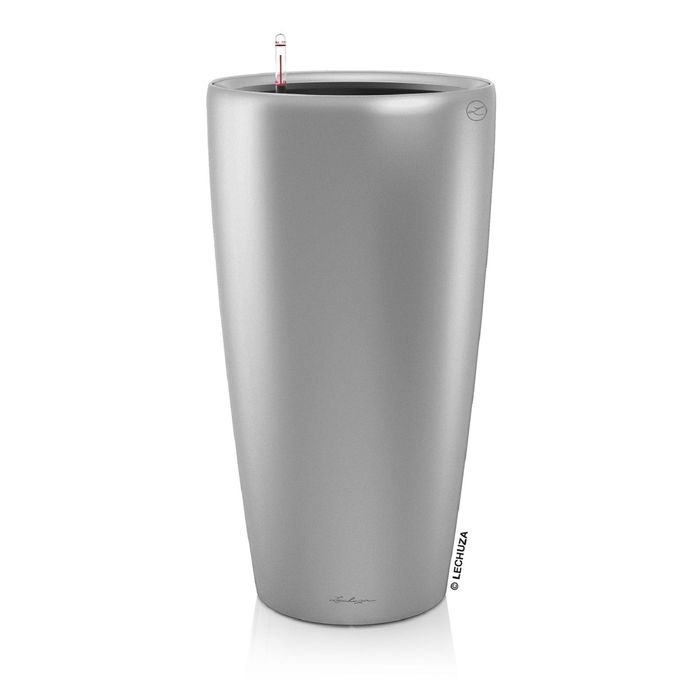 Кашпо с автополивом "Рондо", цвет серебряный