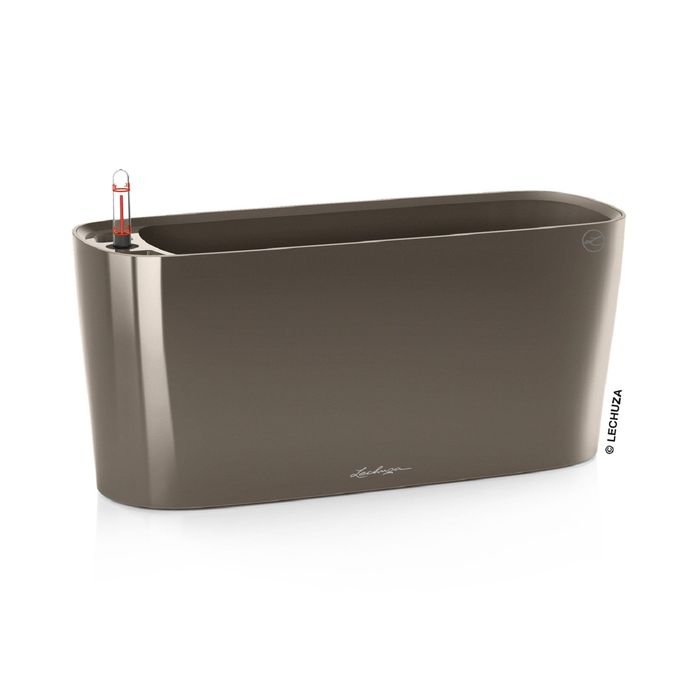 Кашпо с автополивом "Дельта", цвет серо-коричневый