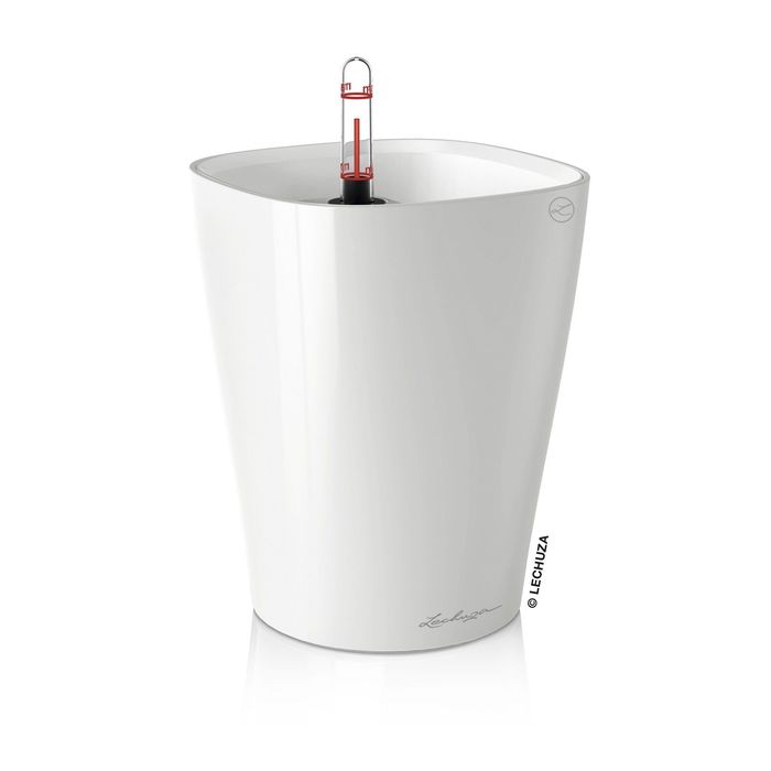 Кашпо с автополивом "Дельтини", цвет белый