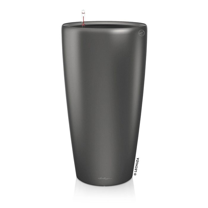 Кашпо с автополивом "Рондо", цвет антрацит