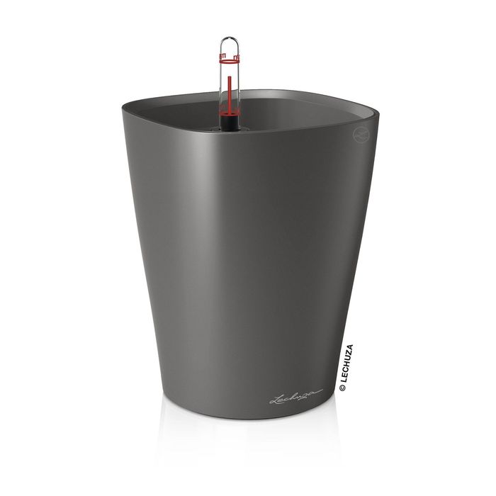 Кашпо с автополивом "Дельтини", цвет антрацит